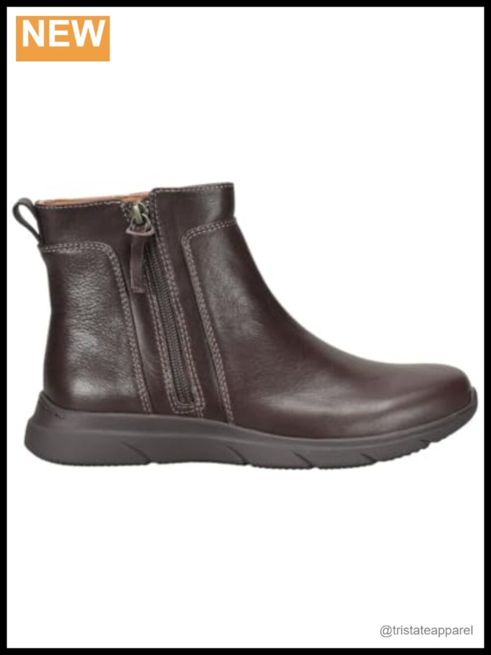 Women's Ankle Boots Waterproof Leather Ankle Bootie Zip Closure